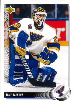 #501 Guy Hebert - St. Louis Blues - 1992-93 Upper Deck Hockey