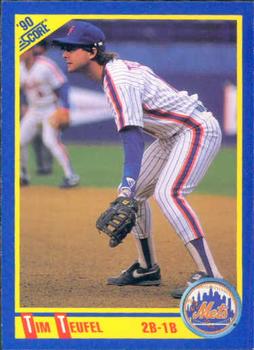 #501 Tim Teufel - New York Mets - 1990 Score Baseball