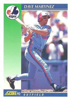 #501 Dave Martinez - Montreal Expos - 1992 Score Baseball