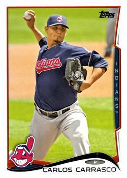 #501 Carlos Carrasco - Cleveland Indians - 2014 Topps Baseball