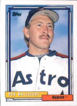#501 Rob Mallicoat - Houston Astros - 1992 Topps Baseball