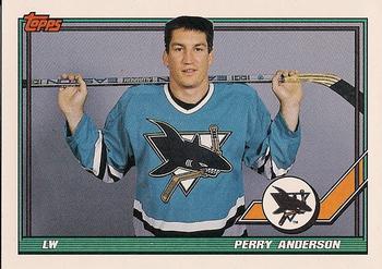 #501 Perry Anderson - San Jose Sharks - 1991-92 Topps Hockey