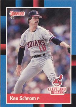 #501 Ken Schrom - Cleveland Indians - 1988 Donruss Baseball