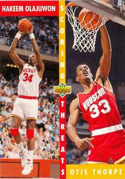 #501 Hakeem Olajuwon / Otis Thorpe - Houston Rockets - 1992-93 Upper Deck Basketball