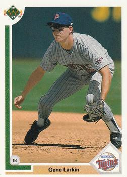 #501 Gene Larkin - Minnesota Twins - 1991 Upper Deck Baseball