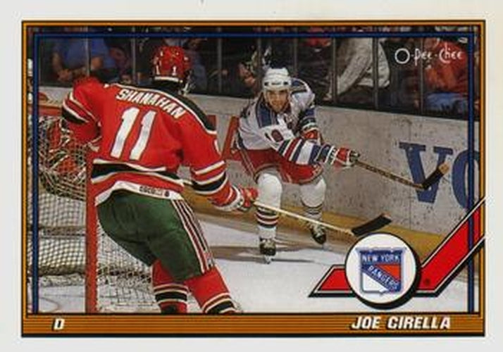 #502 Joe Cirella - New York Rangers - 1991-92 O-Pee-Chee Hockey