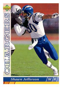 #502 Shawn Jefferson - San Diego Chargers - 1993 Upper Deck Football