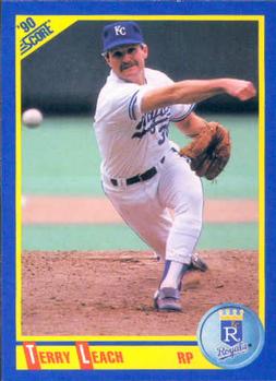 #502 Terry Leach - Kansas City Royals - 1990 Score Baseball