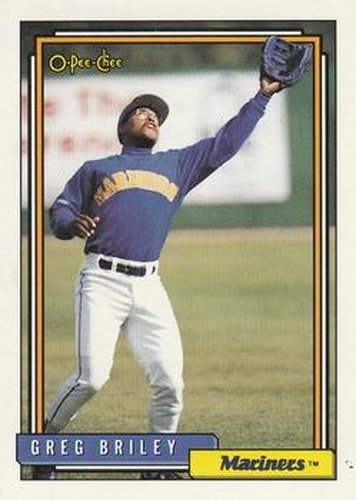 #502 Greg Briley - Seattle Mariners - 1992 O-Pee-Chee Baseball