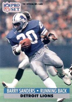 #502 Barry Sanders - Detroit Lions - 1991 Pro Set Football