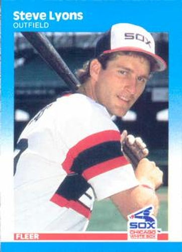 #502 Steve Lyons - Chicago White Sox - 1987 Fleer Baseball