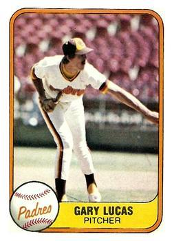 #502 Gary Lucas - San Diego Padres - 1981 Fleer Baseball