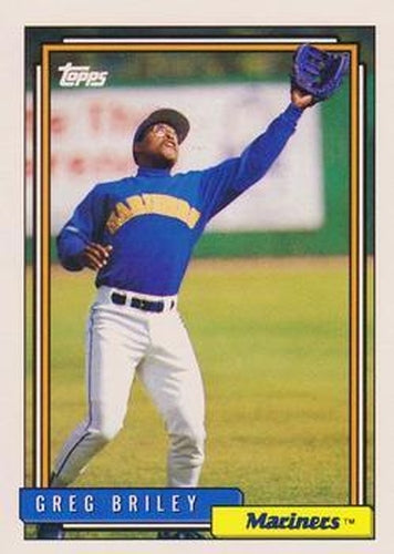 #502 Greg Briley - Seattle Mariners - 1992 Topps Baseball