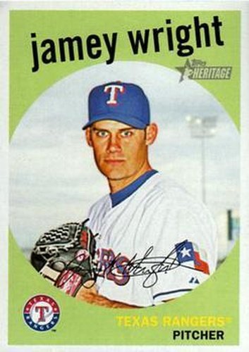 #502 Jamey Wright - Texas Rangers - 2008 Topps Heritage Baseball