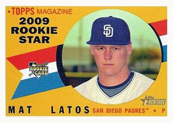 #502 Mat Latos - San Diego Padres - 2009 Topps Heritage Baseball