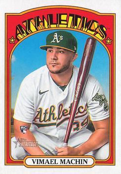 #502 Vimael Machin - Oakland Athletics - 2021 Topps Heritage Baseball