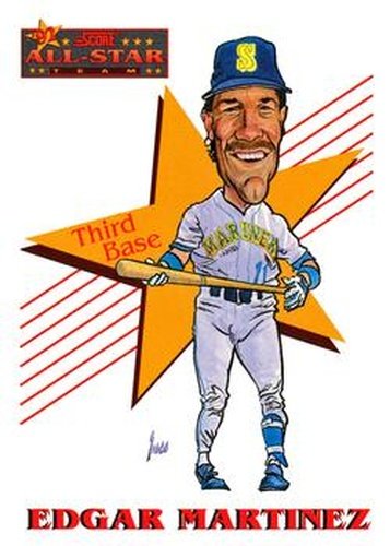 #502 Edgar Martinez - Seattle Mariners - 1993 Score Baseball