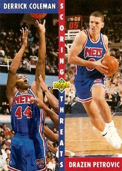 #502 Derrick Coleman / Drazen Petrovic - New Jersey Nets - 1992-93 Upper Deck Basketball