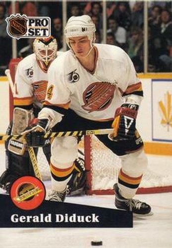 #502 Gerald Diduck - 1991-92 Pro Set Hockey