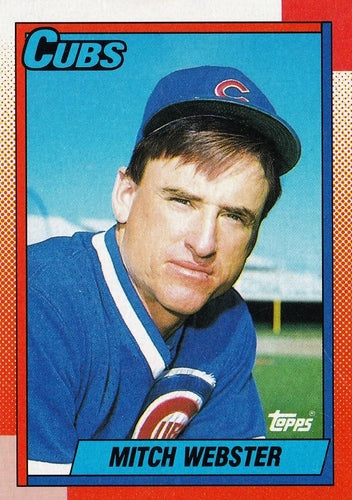 #502 Mitch Webster - Chicago Cubs - 1990 Topps Baseball