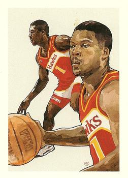 #503 Travis Mays - Atlanta Hawks - 1991-92 Hoops Basketball