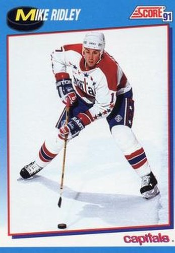 #503 Mike Ridley - Washington Capitals - 1991-92 Score Canadian Bilingual Hockey