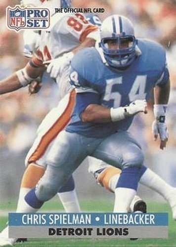 #503 Chris Spielman - Detroit Lions - 1991 Pro Set Football