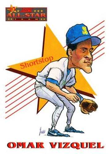 #503 Omar Vizquel - Seattle Mariners - 1993 Score Baseball