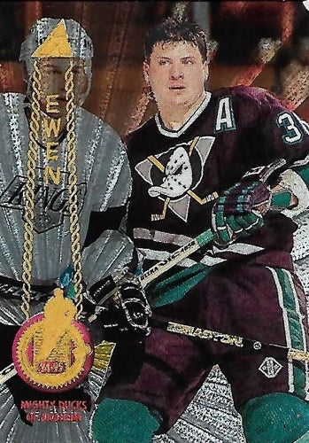 #503 Todd Ewen - Anaheim Mighty Ducks - 1994-95 Pinnacle Hockey - Rink Collection