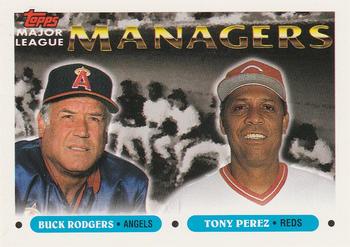 #503 Buck Rodgers / Tony Perez - California Angels / Cincinnati Reds - 1993 Topps Baseball