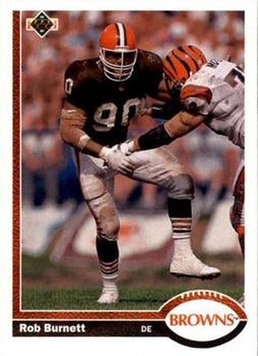 #503 Rob Burnett - Cleveland Browns - 1991 Upper Deck Football