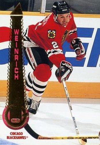 #186 Eric Weinrich - Chicago Blackhawks - 1994-95 Pinnacle Hockey