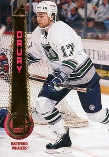 #187 Ted Drury - Hartford Whalers - 1994-95 Pinnacle Hockey