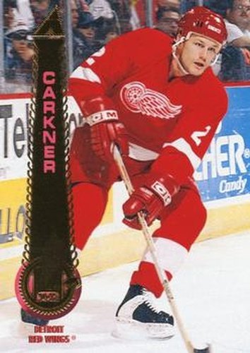 #221 Terry Carkner - Detroit Red Wings - 1994-95 Pinnacle Hockey