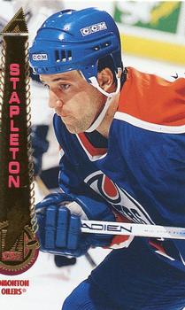 #228 Mike Stapleton - Edmonton Oilers - 1994-95 Pinnacle Hockey