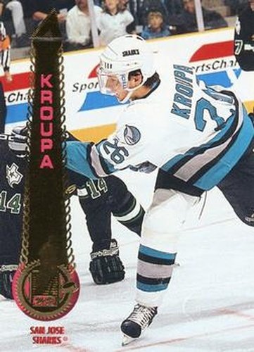 #242 Vlastimil Kroupa - San Jose Sharks - 1994-95 Pinnacle Hockey