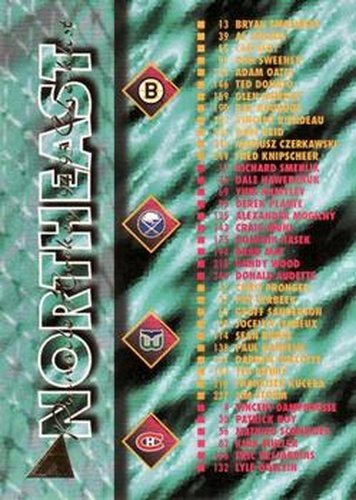 #268 Northeast Division Checklist - 1994-95 Pinnacle Hockey