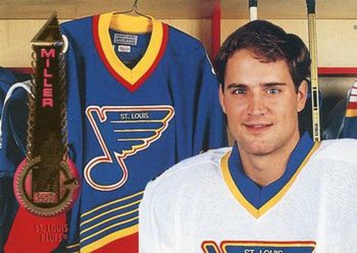 #289 Kevin Miller - St. Louis Blues - 1994-95 Pinnacle Hockey