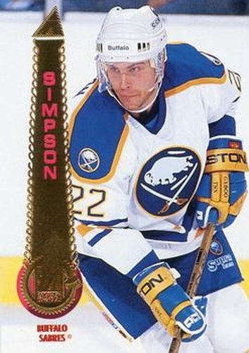 #294 Craig Simpson - Buffalo Sabres - 1994-95 Pinnacle Hockey