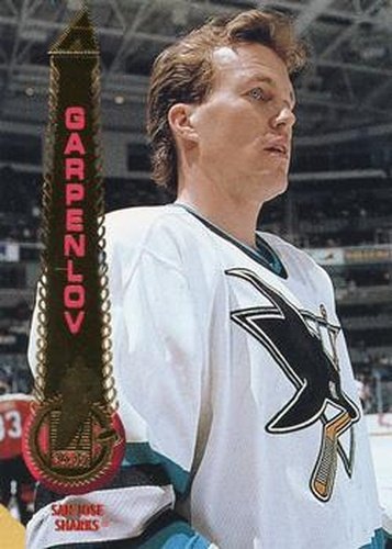 #296 Johan Garpenlov - San Jose Sharks - 1994-95 Pinnacle Hockey