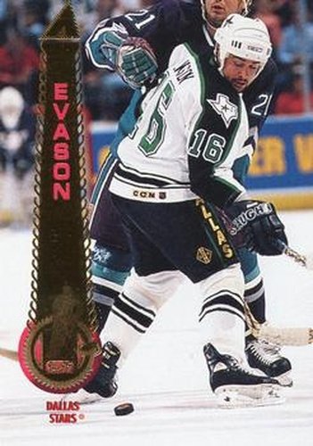 #346 Dean Evason - Dallas Stars - 1994-95 Pinnacle Hockey