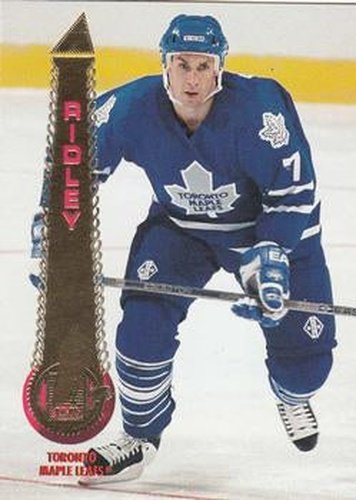 #384 Mike Ridley - Toronto Maple Leafs - 1994-95 Pinnacle Hockey