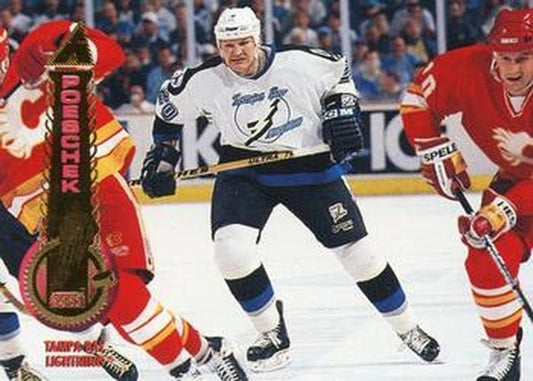 #390 Rudy Poeschek - Tampa Bay Lightning - 1994-95 Pinnacle Hockey