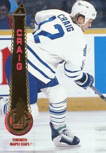 #399 Mike Craig - Toronto Maple Leafs - 1994-95 Pinnacle Hockey