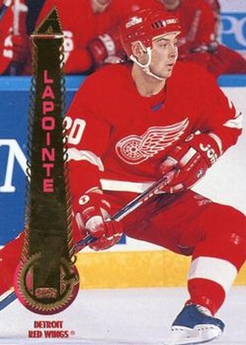 #449 Martin Lapointe - Detroit Red Wings - 1994-95 Pinnacle Hockey