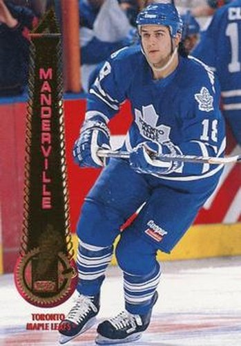 #454 Kent Manderville - Toronto Maple Leafs - 1994-95 Pinnacle Hockey