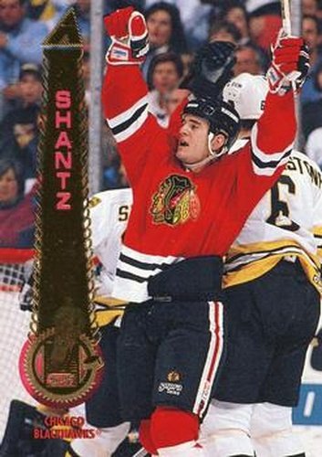 #458 Jeff Shantz - Chicago Blackhawks - 1994-95 Pinnacle Hockey