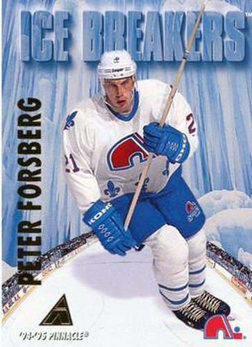 #479 Peter Forsberg - Quebec Nordiques - 1994-95 Pinnacle Hockey