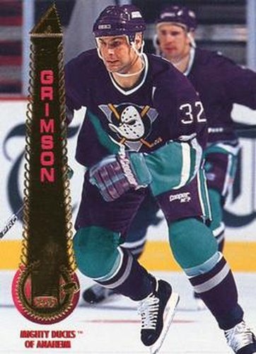 #512 Stu Grimson - Anaheim Mighty Ducks - 1994-95 Pinnacle Hockey