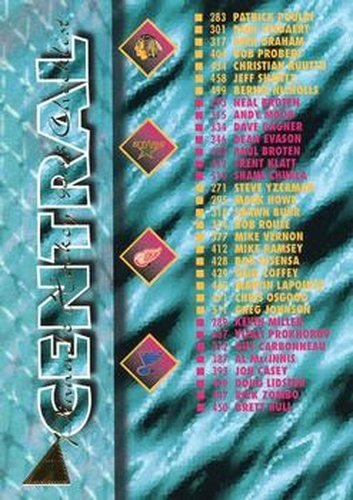 #518 Central Division Checklist - 1994-95 Pinnacle Hockey